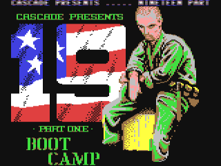 19 Part One: Boot Camp title screen for Commodore 64